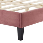 Modway Aviana Performance Velvet King Bed - Dusty Rose-Assembly Required