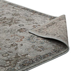 Modway Hana Distressed Vintage Floral Lattice Area Rug - 5 ft W x 8 ft L - Silver Blue Beige/Brown-8