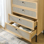 Modway Chaucer 5-Drawer Chest - Oak-Durable Particleboard Construction