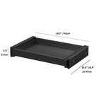 Uplite Under Desk Storage Drawer Ultra-Slim Pull-Out Organizer - Black-Low-profile, handle-free drawer preserves legroom and stays out of the way while seated or standing