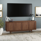 Hudson&Canal Aelin TV Stand for TV's up to 75" - Satin Walnut-Features easy assembly
