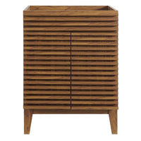 Modway Render 24" Bathroom Vanity Cabinet - Walnut-Mid-Century Modern Style