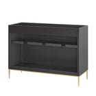 Modway Awaken 48" Double or Single Sink Compatible Bathroom Vanity Cabinet - Black-Assembly Required