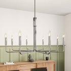 Modway Rekindle 8-Light Chandelier - Polished Nickel-Ceiling Canopy With Swivel Adaptor