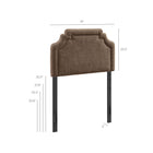 Modway Magnolia Upholstered Fabric Twin Size Headboard - Mocha-Padded Twin Size Headboard