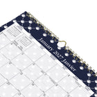 Blueline 2027 Colourful Monthly Wall Calendar with Gold Twin-Wire Binding - 15" x 12" - Nautical - Bilingual-Reinforced chipboard backer