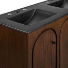 Modway Appia 48" Double Sink Bathroom Vanity - Walnut/Black-8
