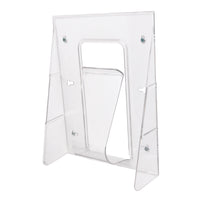 Deflecto Stand-Tall Wall Mounted Magazine Display - 1 Compartment - Magazine Size - Clear-High-tension, spring action bracket keeps literature upright