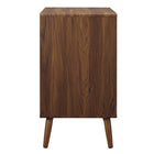 Modway Transmit 3-Drawer Chest - Walnut White-White Lacquer Drawer Fronts