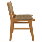 Modway Rowe Outdoor Teak Wood Dining Chair - Natural-Fully Assembled