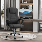 Vinsetto High Back Adjustable Office Chair with Wheels-Linen-feel fabric is breathable and comfortable