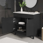 Modway Miles 36" Bathroom Vanity - White/Black-Ceramic Sink Basin
