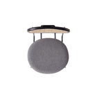 Manhattan Comfort Jardin 19.09" Industry Chic Upholstered Dining Chair - Black and Grey - Set of 4-22.83" L x 23" W x 31.1" H
