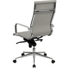 Nicer Interior Ribbed Group Style High Back Chair - Grey-Adjustable tilt with lock and tension control for personalized comfort