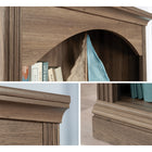 Sauder Arch 5-Shelf Bookcase - Salt Oak-Dimensions: 29-1/4" W x 13-1/2" D x 71-3/8" H