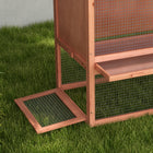 PawHut 2-Tier Outdoor Rabbit Hutch with Removable Tray, Ramp and Asphalt Roof-100% solid wood make this house natural and sturdy 