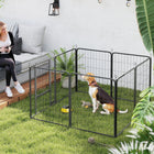 PawHut 8-Panel Heavy Duty Portable & Foldable Dog Playpen - 31.5" H-Door features a secure latch for safety yet easy access