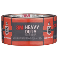 3M  2120-OR Heavy Duty Duct Tape - 1.88" W x 20 yd L - Orange-Multi-surface: Multipurpose tape with improved, industrial strength adhesive that securely bonds to metal, glass, plastic, cardboard/corrugate, and laminate