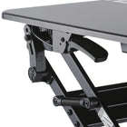 TygerClaw Sit-Stand Workstation Stand (TYDS14013)-Gas spring lifting mechanism allows to easily moving the desk up and down, even with your computer equipment