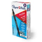 Paper Mate Profile Ballpoint Pen - 1.0mm - Black - 12 Pack-Black ink