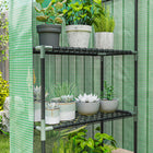 Outsunny 3-Tier Mini Greenhouse with 4 Shelves - Roll-Up Door & Weatherized Cover- Plastic cover protects plants while allowing vital sunlight to pass through
 
