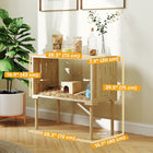 PawHut Wooden Hamster Cage - 28"L - Nature Wood-Transparent PET panels for easy observation of daily activities