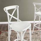 Modway Gear Bar Stool - White-Weight Capacity: 330 lbs.