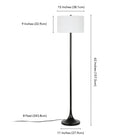 Hudson&Canal Josephine 62" Tall Floor Lamp with Fabric Shade - Blackened Bronze/White-Clean with a soft, dry cloth and no harsh chemicals or abrasive cleaning materials