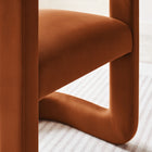 Modway Winslow Barrel Performance Velvet Dining Chair - Rust -Fully Assembled