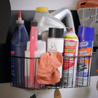 Gator Magnetics 12" Small Magnetic Utility Basket - 35 lb Capacity - Black-Patented “Easy-off” release mechanism, snaps onto steel surfaces and easily disengages so you can comfortably adjust where you want it, or move the basket to a new location repeatedly.