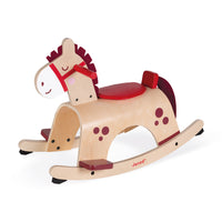 Janod Rocking Pony-Adorable pony-shaped rocking toy for toddlers.