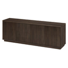 Hudson&Canal Hanson TV Stand for TV's up to 75" - Alder Brown-The top has a weight capacity of 75lbs, lower shelves can hold 25lbs each