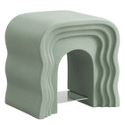 Modway Jorin Squiggle Side Table - Sage-Faux Stone Side Table