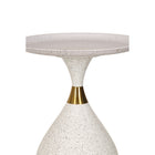 Brassex Rowan Accent Table - White-Slim profile