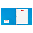 JAM Paper Plastic 0.5" 3-Ring Binder - Blue-Quantity: Sold Individually | Made to be long lasting and resist tearing or bending, easy to clean.