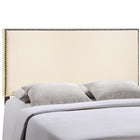 Modway Region Nailhead Upholstered Full Headboard - Ivory-Particleboard with solid wood poles