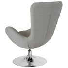 Flash Furniture Egg Series Side Reception Chair - Light Grey Fabric-Integrated Curved Arms