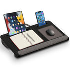 ShoppingAll Lap Desk with Pillow Cushion - Fits up to 17 Inch Laptop - Black-Spacious & Compatible – Designed to accommodate laptops up to 17”, along with tablets and smartphones. Dimensions: 21.4” (54.4cm) x 14.1” (36cm).