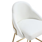 Manhattan Comfort Gracie 22" Modern Leatherette Upholstered Counter Stool - White and Gold - 2 Pack-Features High Density Foam Filled For Comfort and Durability. 