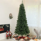 HOMCOM 9' Artificial Christmas Tree with Auto Open - Steel Base - Green-Flame retardant branches are unlikely to catch fire or cause serious household damage 