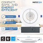 Impotek 4" Gimbal Eyeball LED 9W 5CCT Dimmable Recessed Ceiling Light - 12 Pack-5 Year Limited Manufacturer Warranty