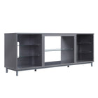 Manhattan Comfort Brighton 60" Modern TV Stand - Grey-6 Metal Legs with 3.15" Floor Clearance