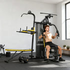 Soozier All-in-One Home Gym Machine System-Built with professional-grade steel tubes, supporting up to 264 lb for enhanced safety