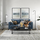 Hudson&Canal Harrison Arc Floor Lamp with Glass Shade - Blackened Bronze/White Milk-Rated for one 100W incandescent bulb - 9W LED bulb, 23W fluorescent (CFL) bulb, or 9W self-ballasted LED bulb, E26-base bulb, Bulb not included
