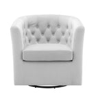 Modway Prospect Tufted Performance Velvet Swivel Armchair - Light Grey-Maximum Weight Capacity: 300 lb