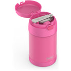 Thermos FUNtainer Food Jar with Spoon - 470 mL - Neon Pink-Push button lid 
