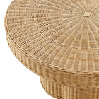 Modway Ainsley 32" Round Natural Rattan Coffee Table - Natural-7