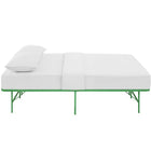 Modway Horizon Stainless Steel Queen Bed Frame - Green-Heavy Duty Stainless Steel Frame