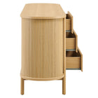 Modway Cadence 6-Drawer Curved Dresser - Oak-Assembly Required