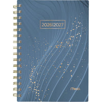 Mead 2026-2027 Dream Lines Weekly/Monthly Academic Planner - 8-1/2" H x 5-1/2" W - Blue - Bilingual-15 months: July 2026 - September 2027 + 3 monthly spreads of October, November and December